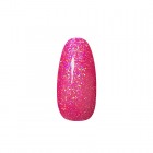 Barevný gel - PINK neon glitter