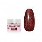 Barevný gel - Brilliant RED třpyt