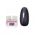 Barevný gel - Brilliant BLACK třpyt