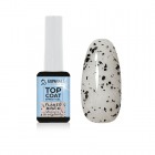 Top coat Effect gel - FLAKES BLACK - bezvýpotkový lesk